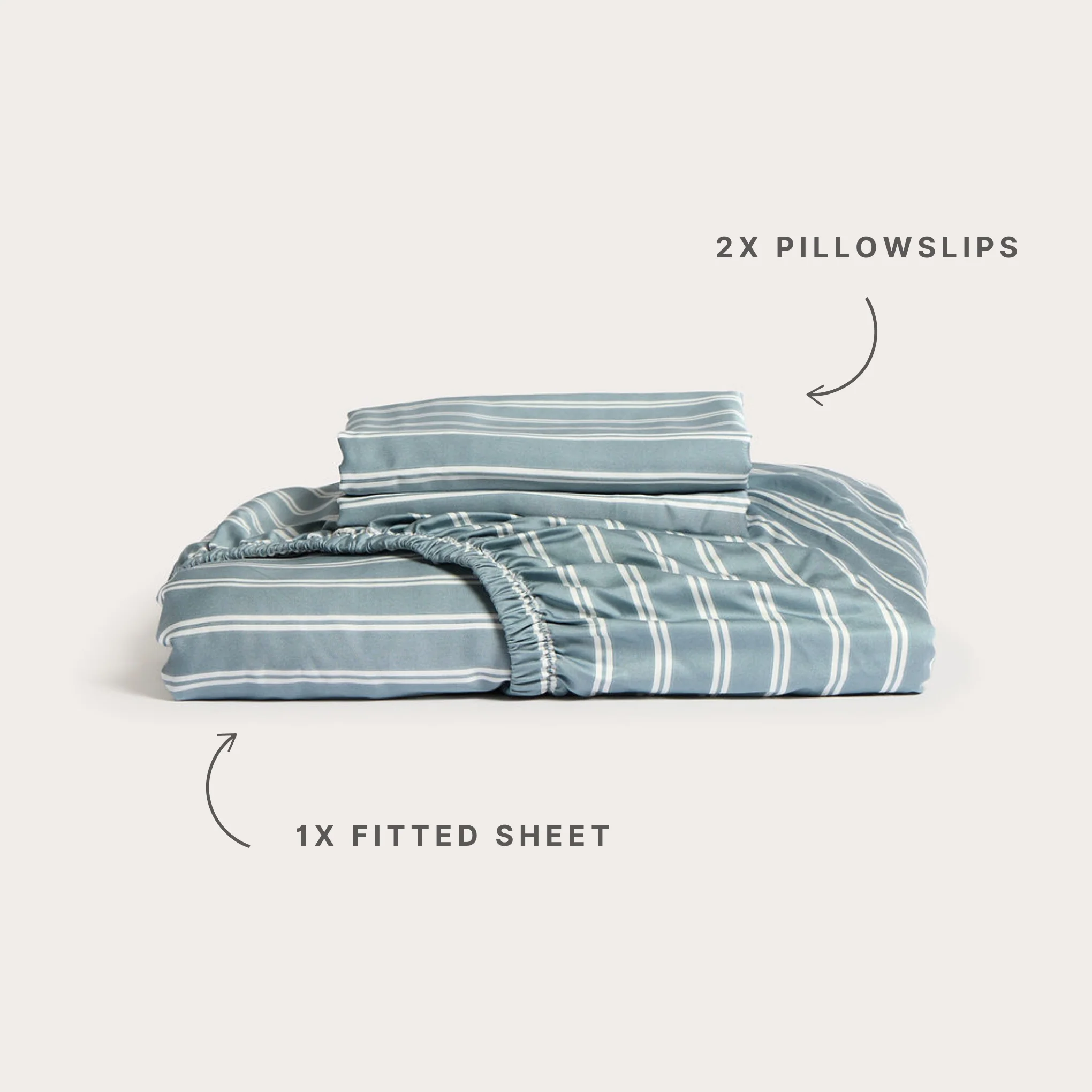 Bay Stripe Bamboo Fitted Sheet - Image 3