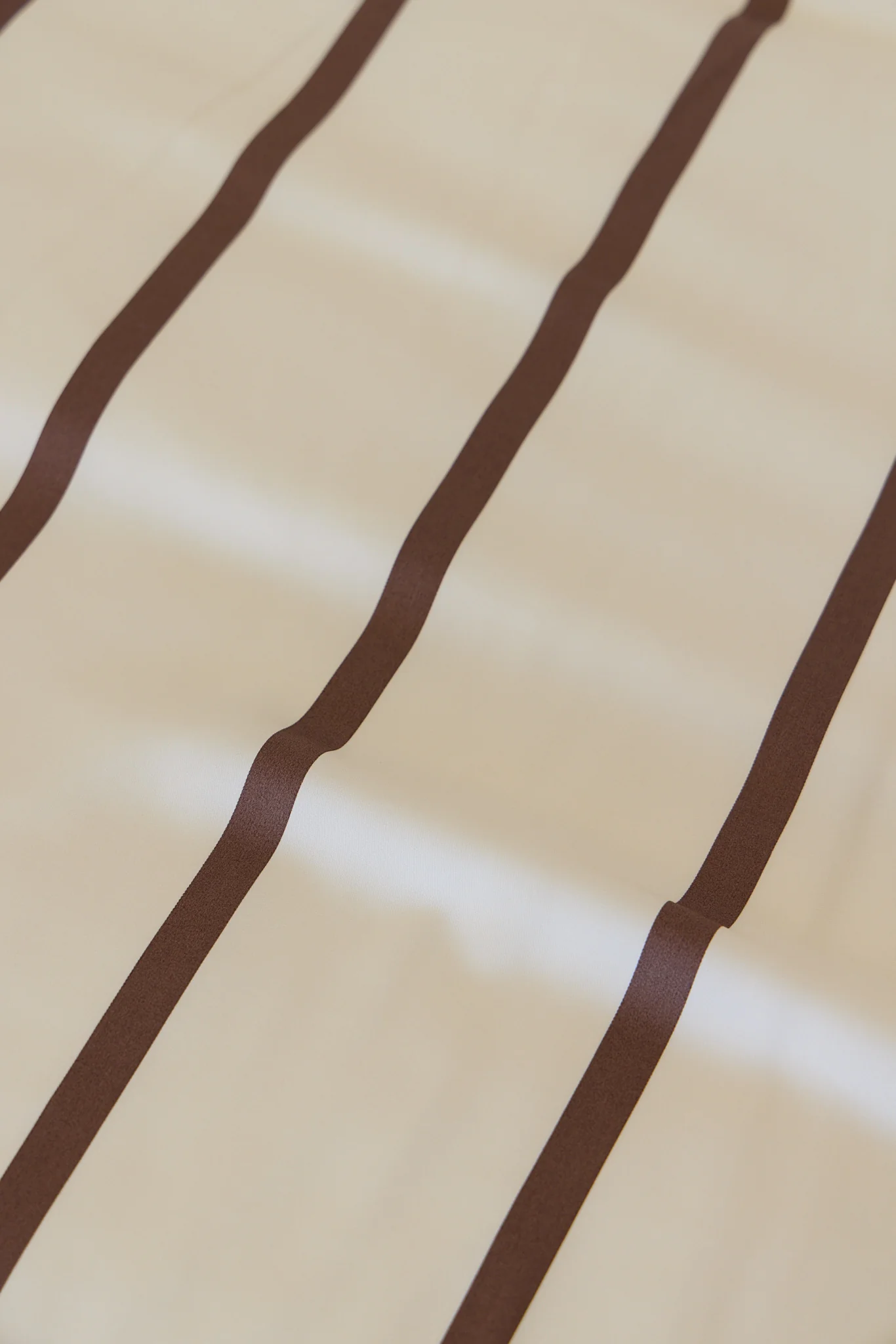 Chocolate Stripe Bamboo Fitted Sheet - Image 3