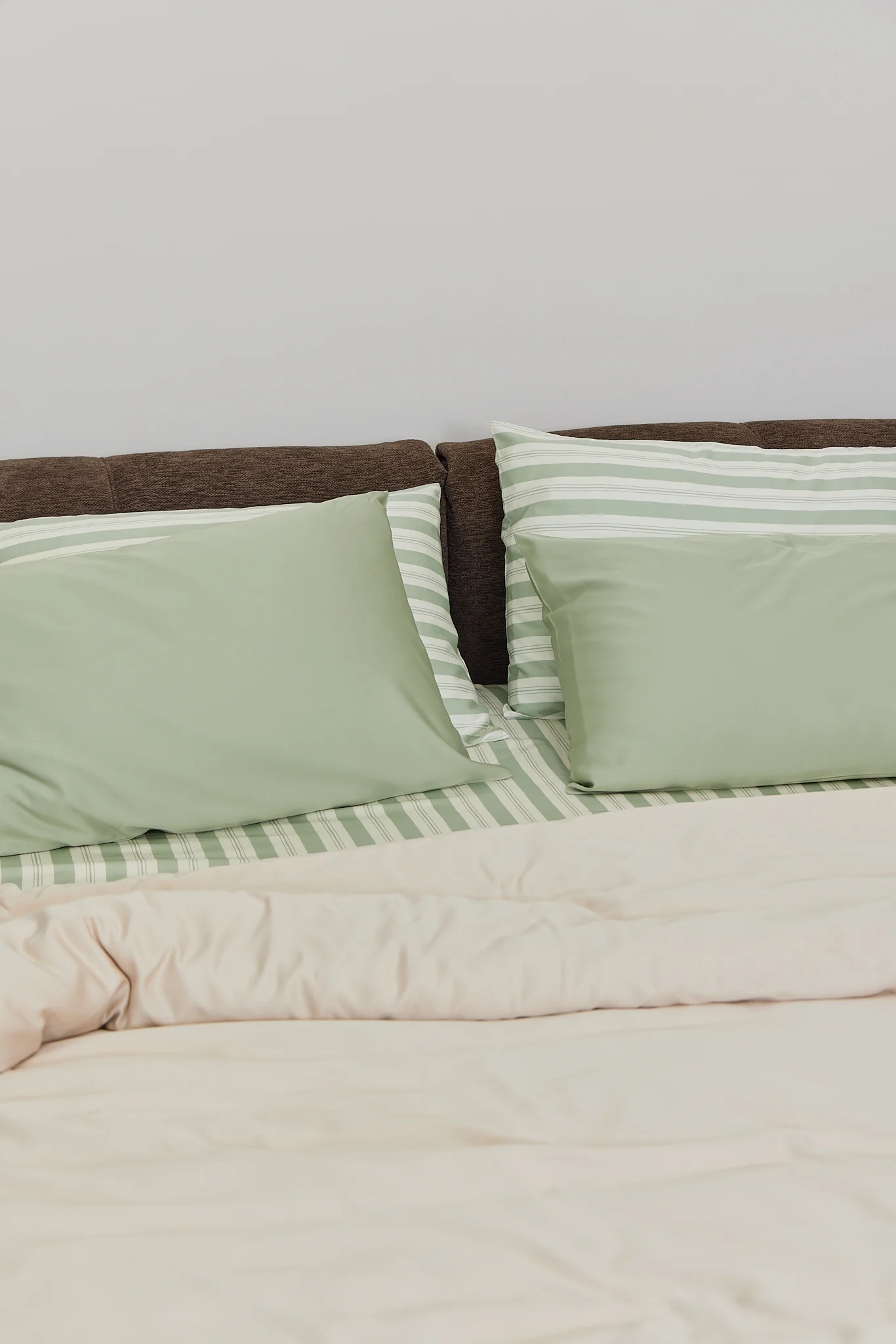 Pistachio Stripe Bamboo Fitted Sheet - Image 5