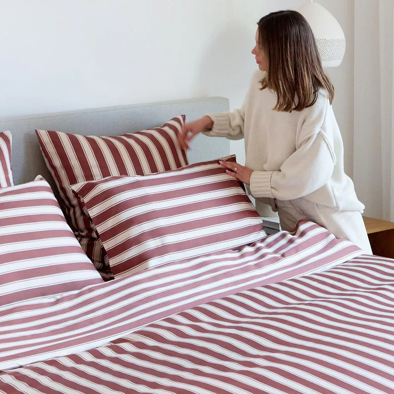 Cinnamon Stripe Bamboo Pillowslip - Image 3