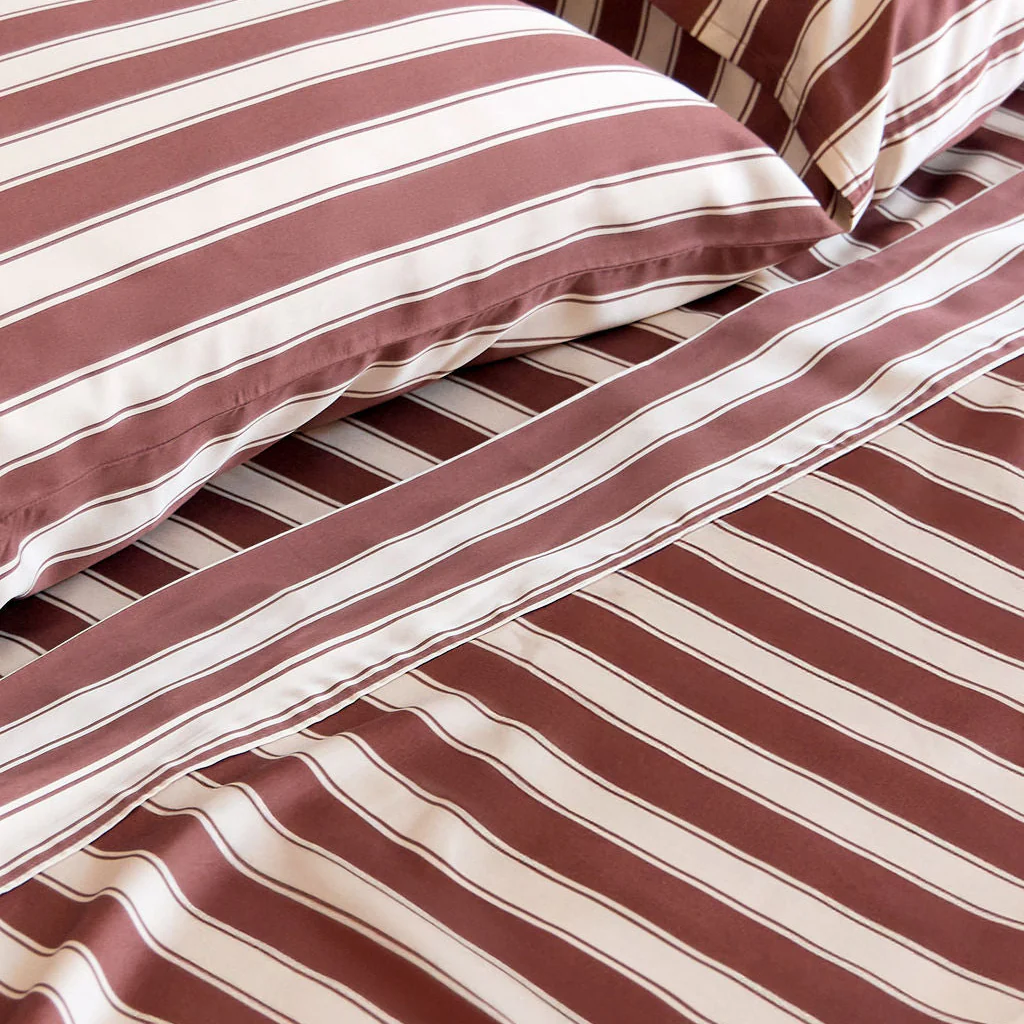 Cinnamon Stripe Bamboo Sheet Set - Image 5