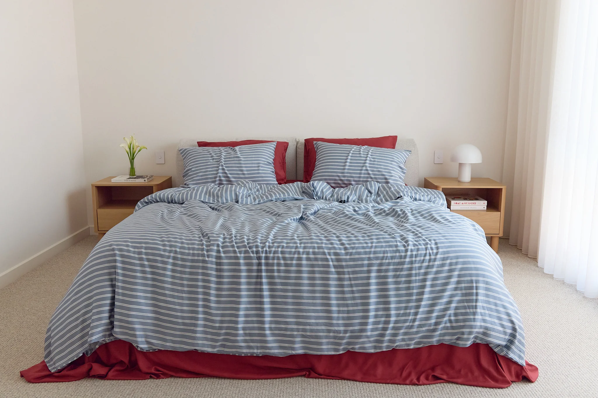 Bay Stripe Bamboo Quilt Cover - Image 3