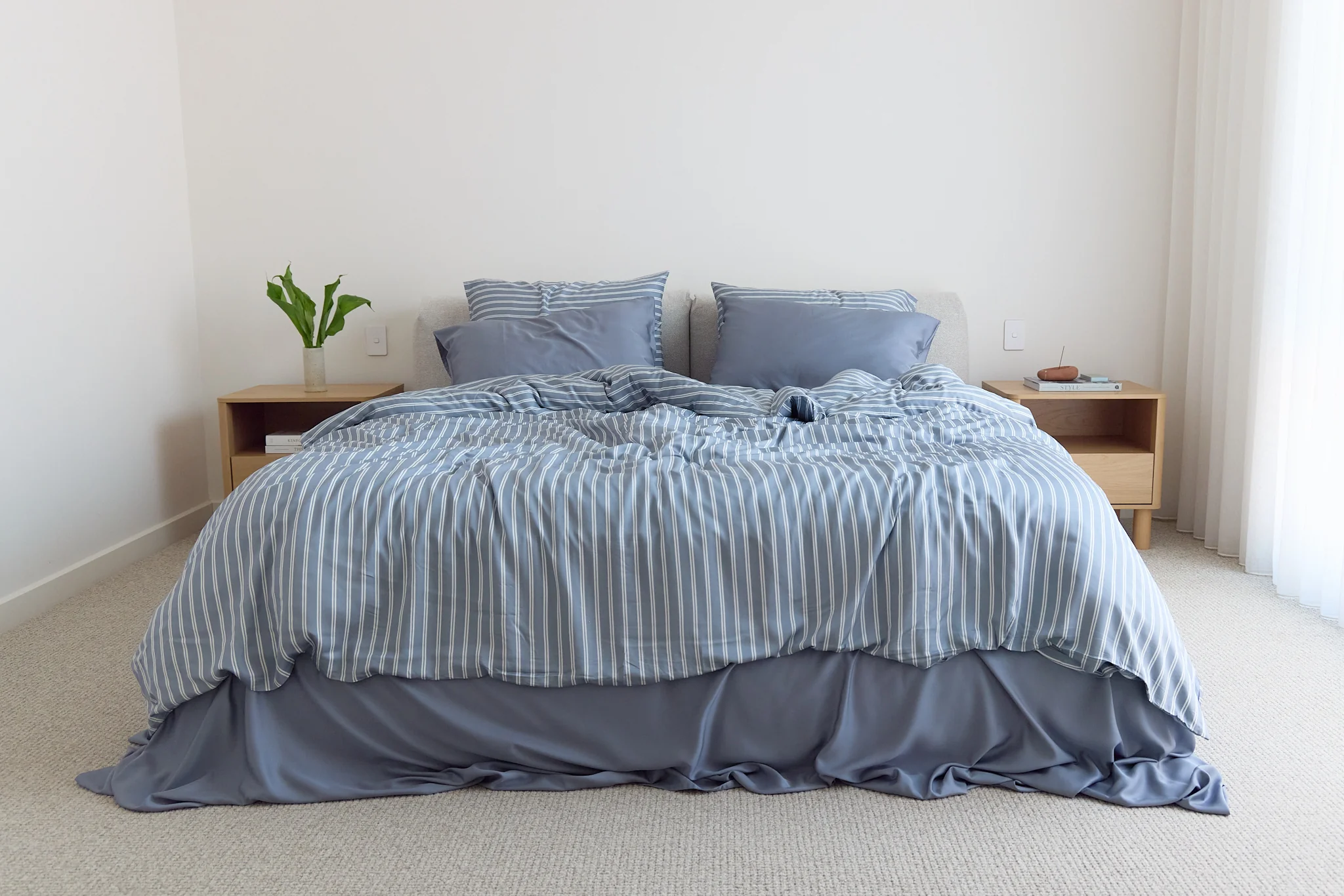 Bay Stripe Bamboo Quilt Cover - Image 4
