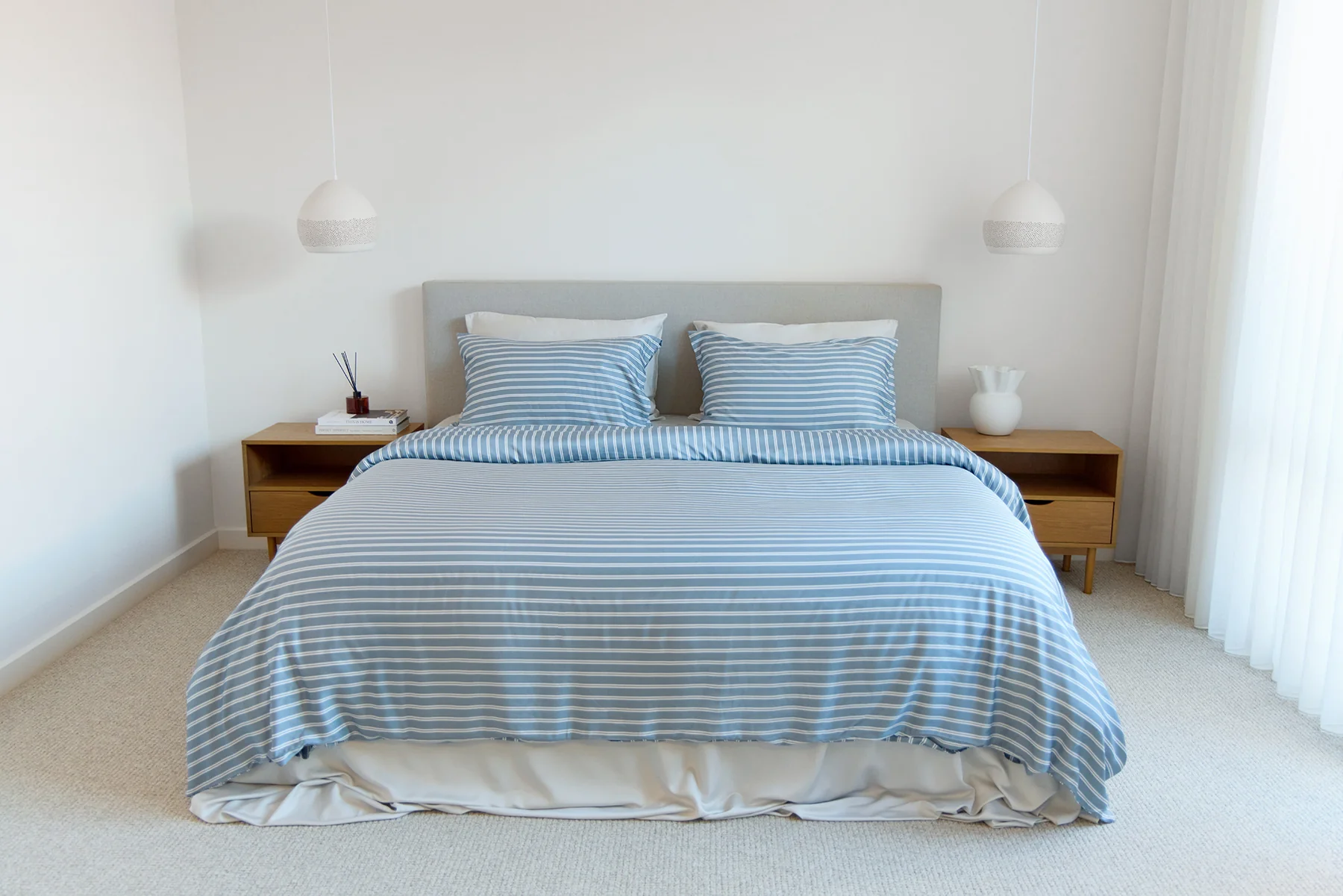 Bay Stripe Bamboo Quilt Cover - Image 5