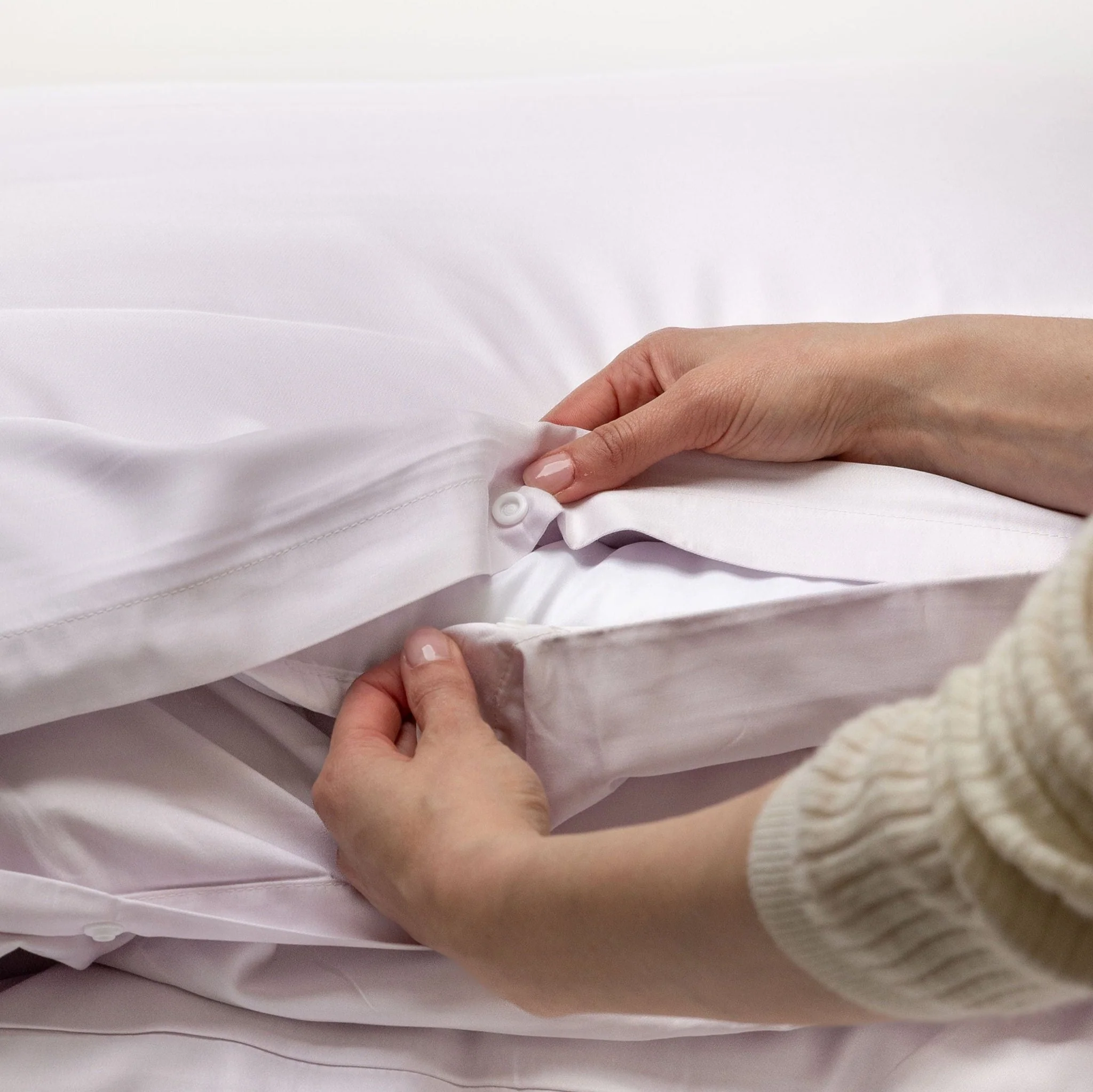 Lilac Bamboo Quilt Cover - Image 9