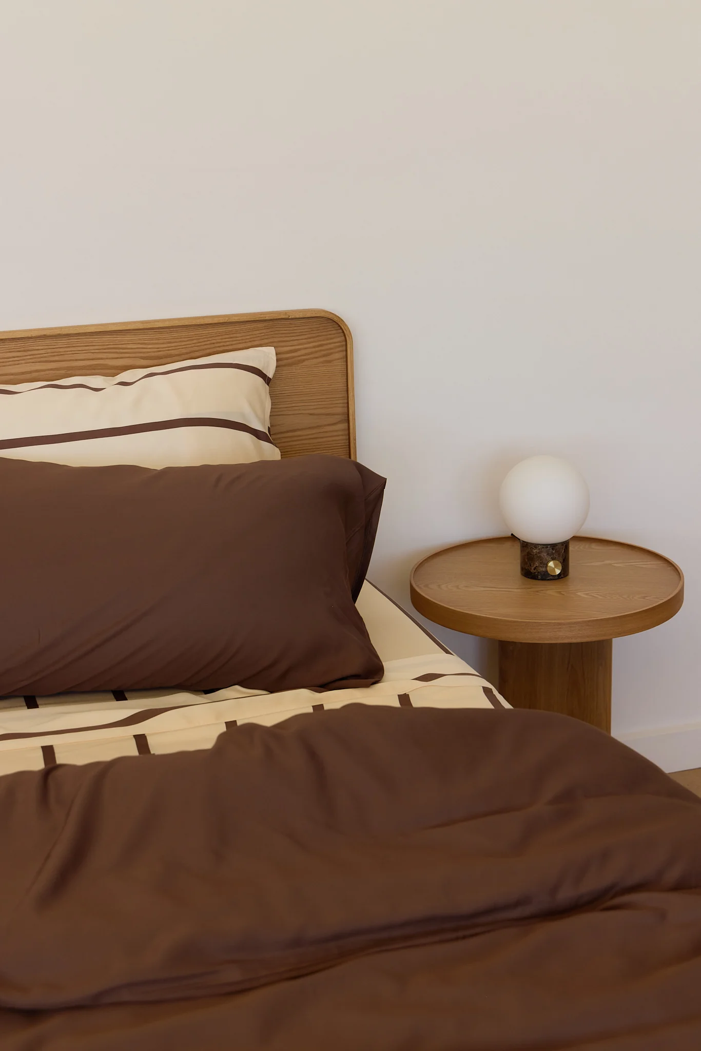 Chocolate Stripe Bamboo Sheet Set - Image 5