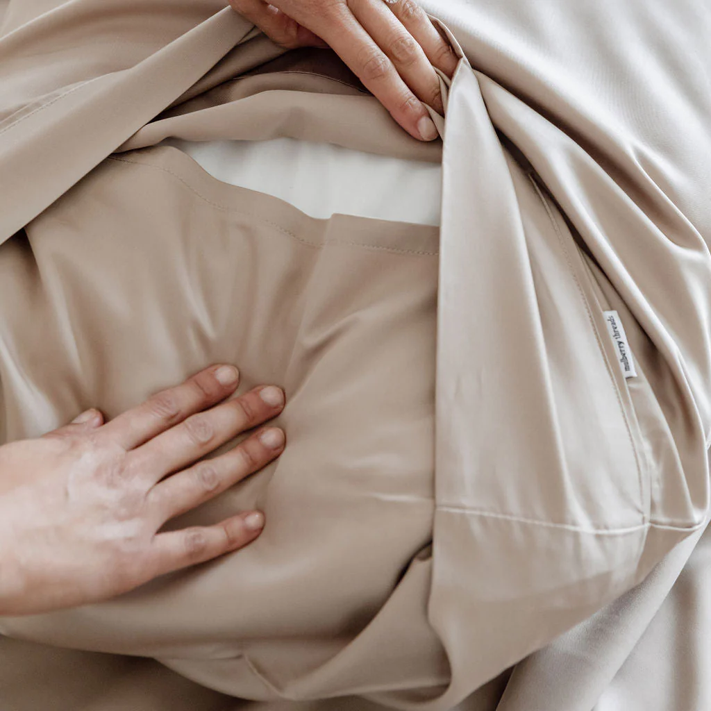 Latte Bamboo Quilt Cover - Image 4