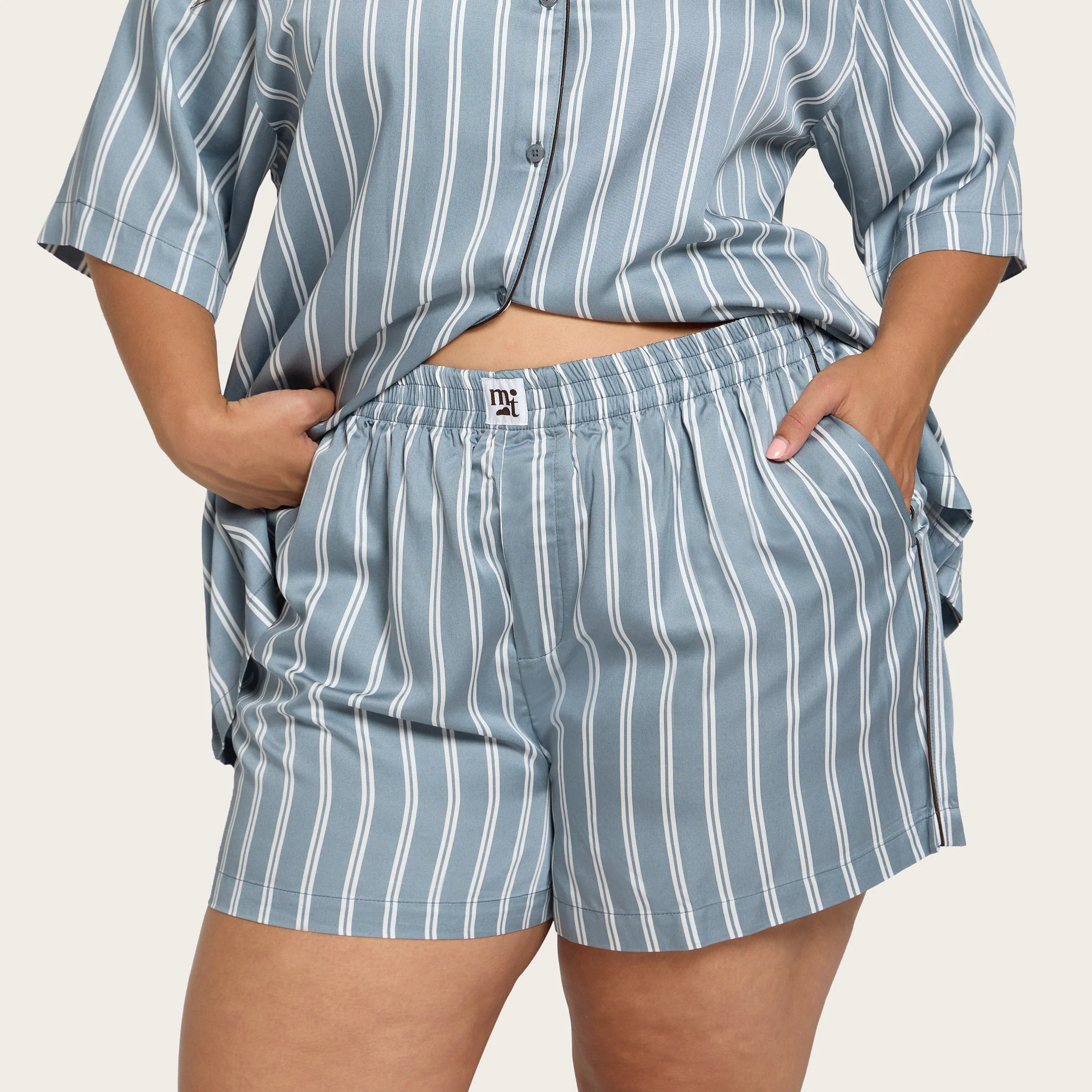 Bay Stripe Lottie Bamboo Short - Image 5