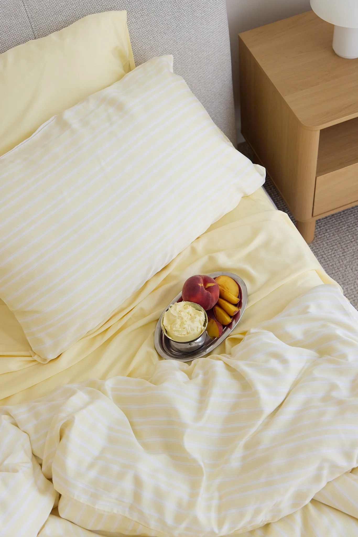 Butter Stripe Bamboo Quilt Cover - Image 7