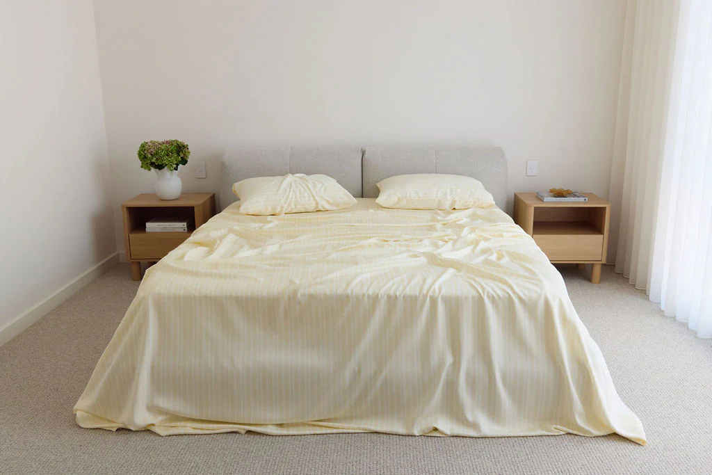 Butter Stripe Bamboo Sheet Set - Image 10