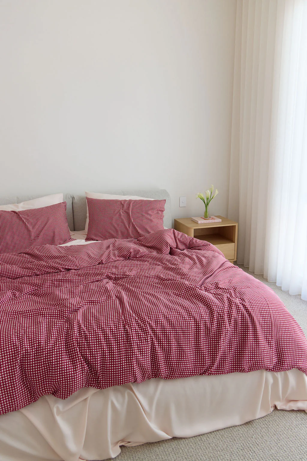 Cherry Gingham Bamboo Pillowslip - Image 5