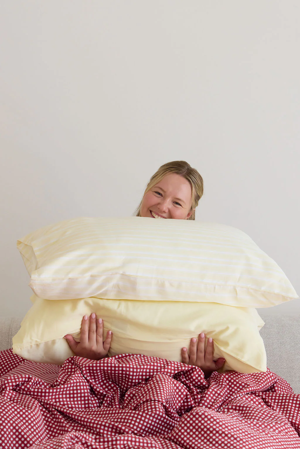 Cherry Gingham Bamboo Quilt Cover - Image 10