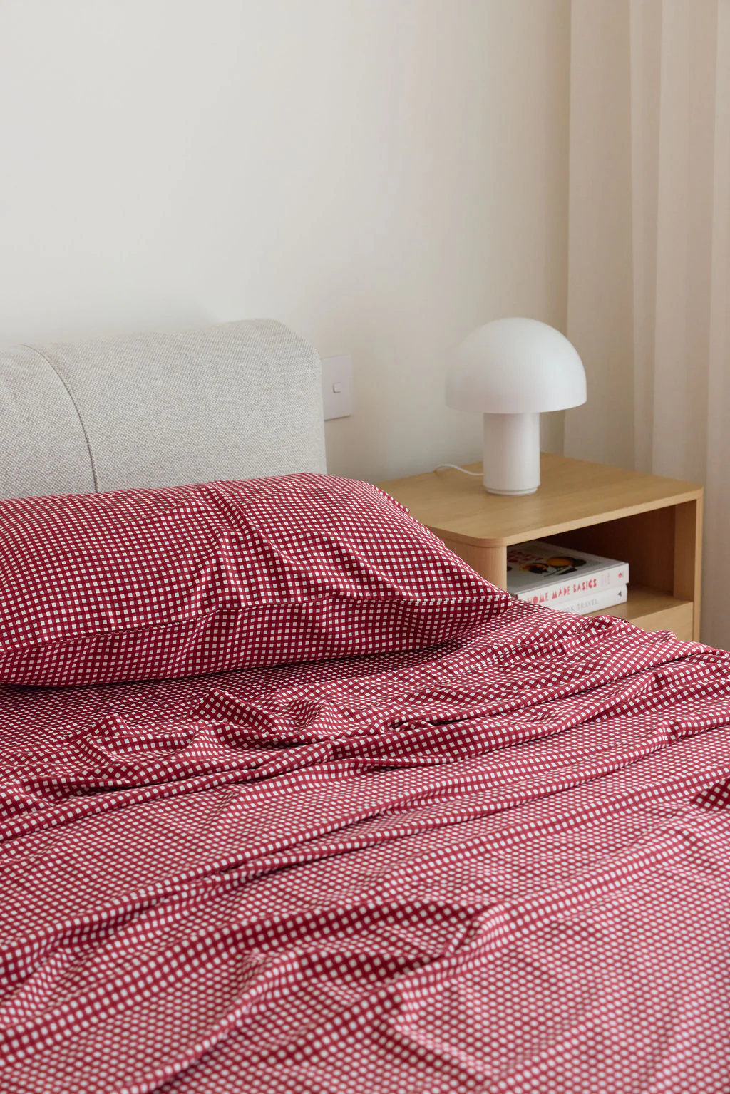Cherry Gingham Bamboo Sheet Set - Image 2