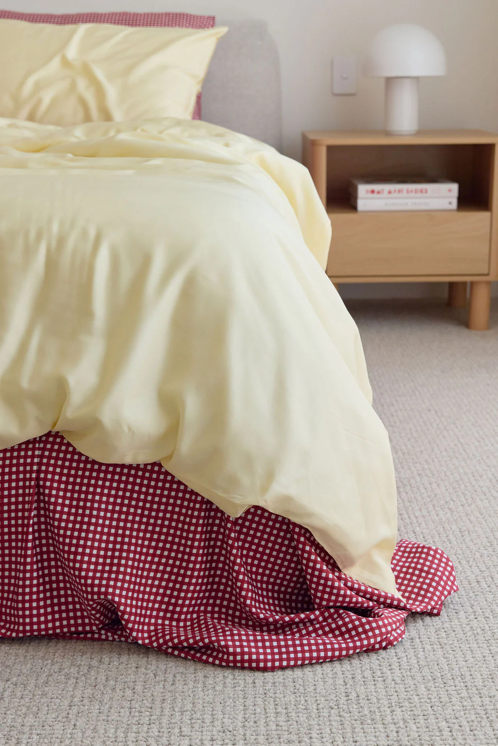 Cherry Gingham Bamboo Sheet Set - Image 9