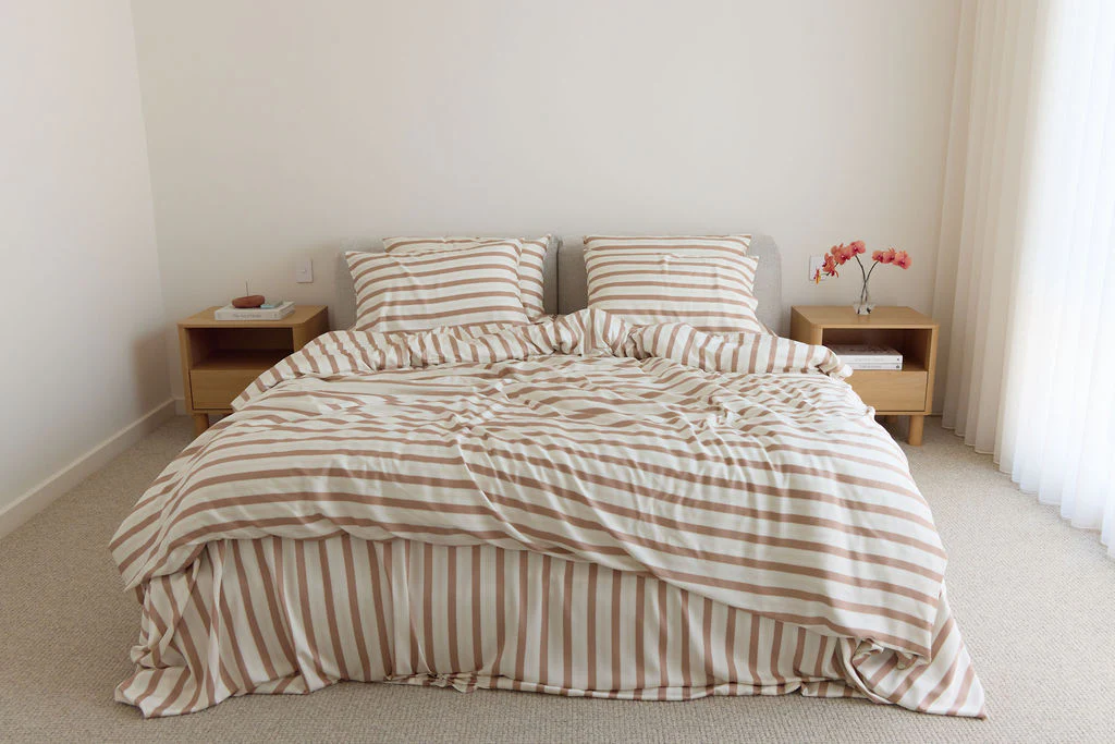 Haven Stripe Bamboo Fitted Sheet - Image 4