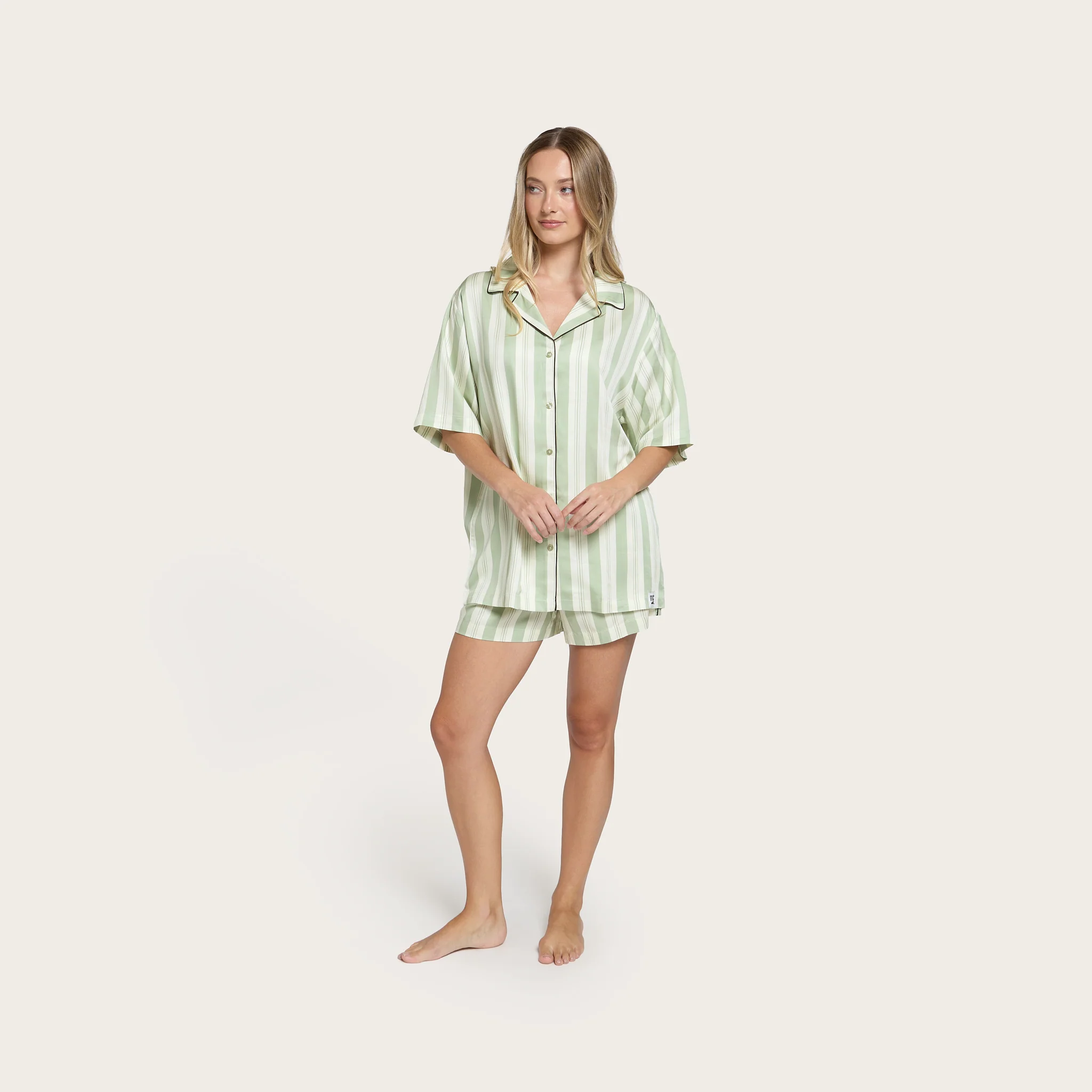 Pistachio Stripe Lottie Bamboo Short - Image 3