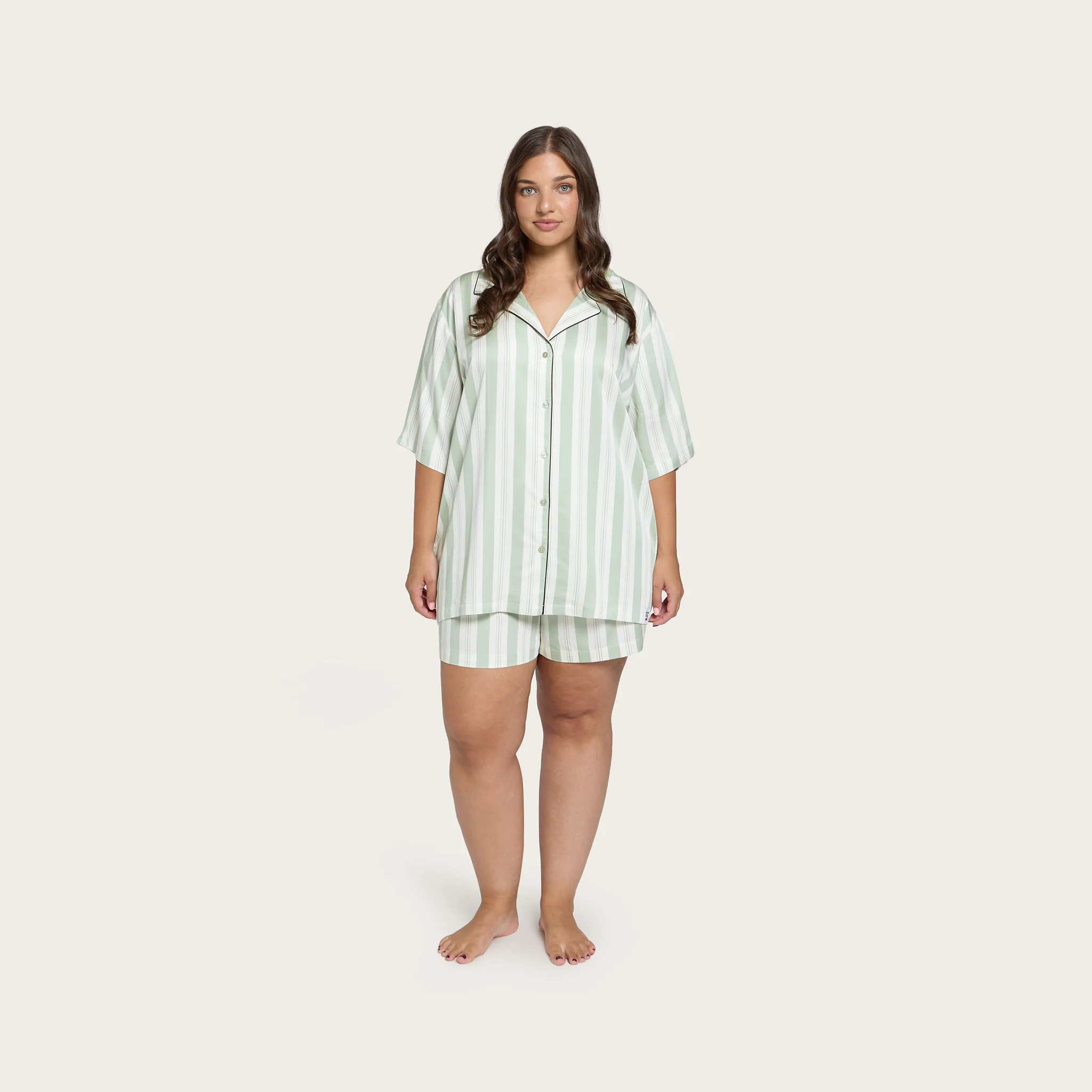 Pistachio Stripe Lottie Bamboo Short - Image 5
